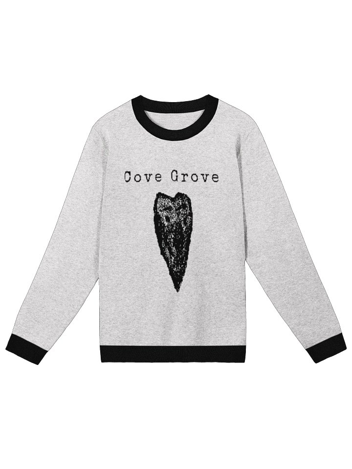 Embroidered knit sweater (white) product image (1)