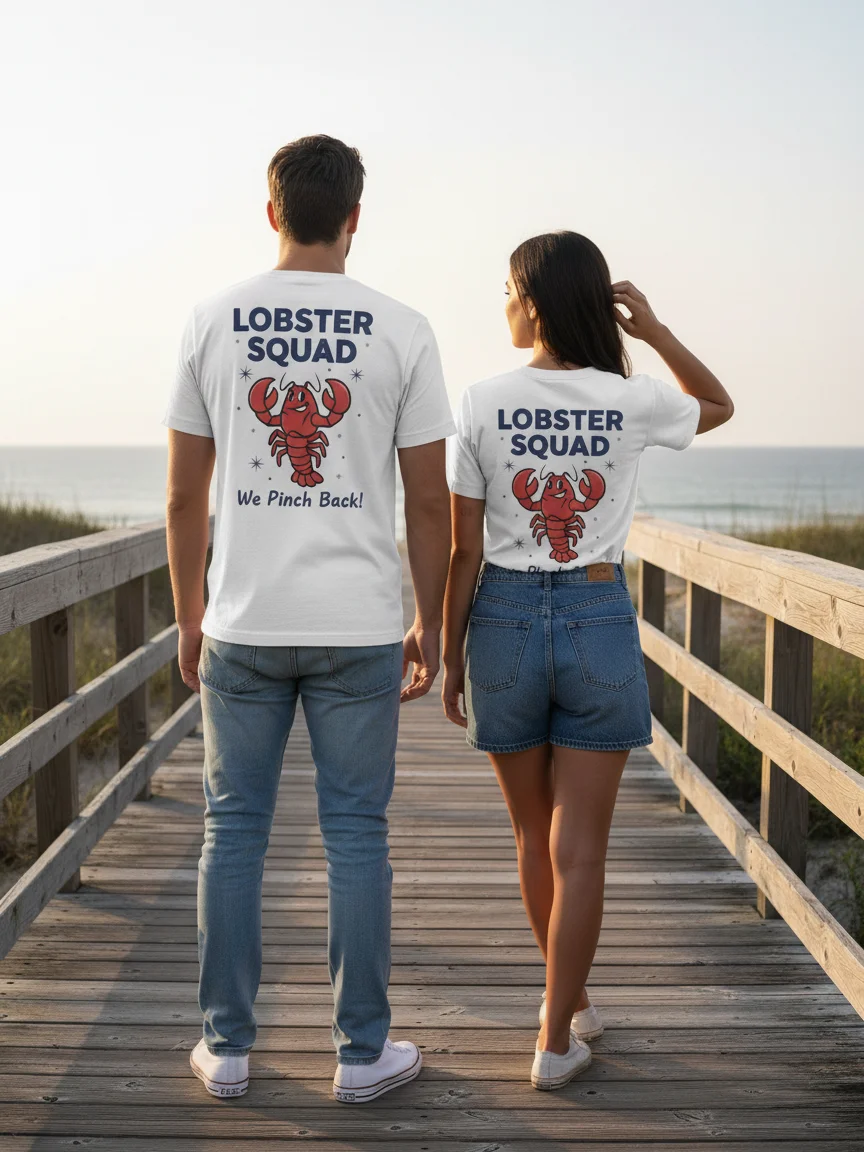 Lobster Squad T-Shirt | Cute Lobster Graphic Tee product image (1)