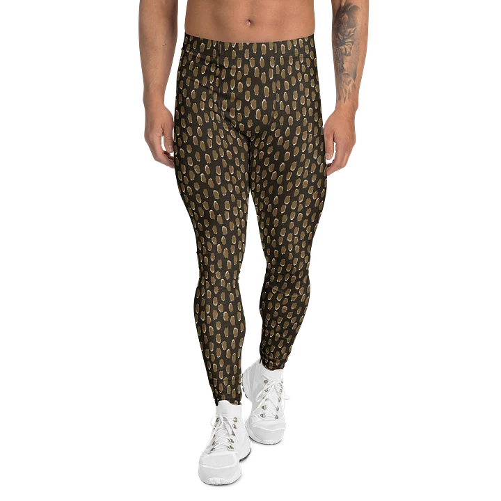Watercolor Brown Spots Men's Athletic Leggings product image (1)