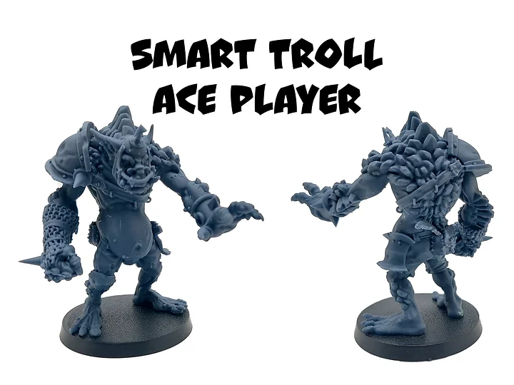 Smart Troll Ace Player - Brutefun Miniatures product image (1)