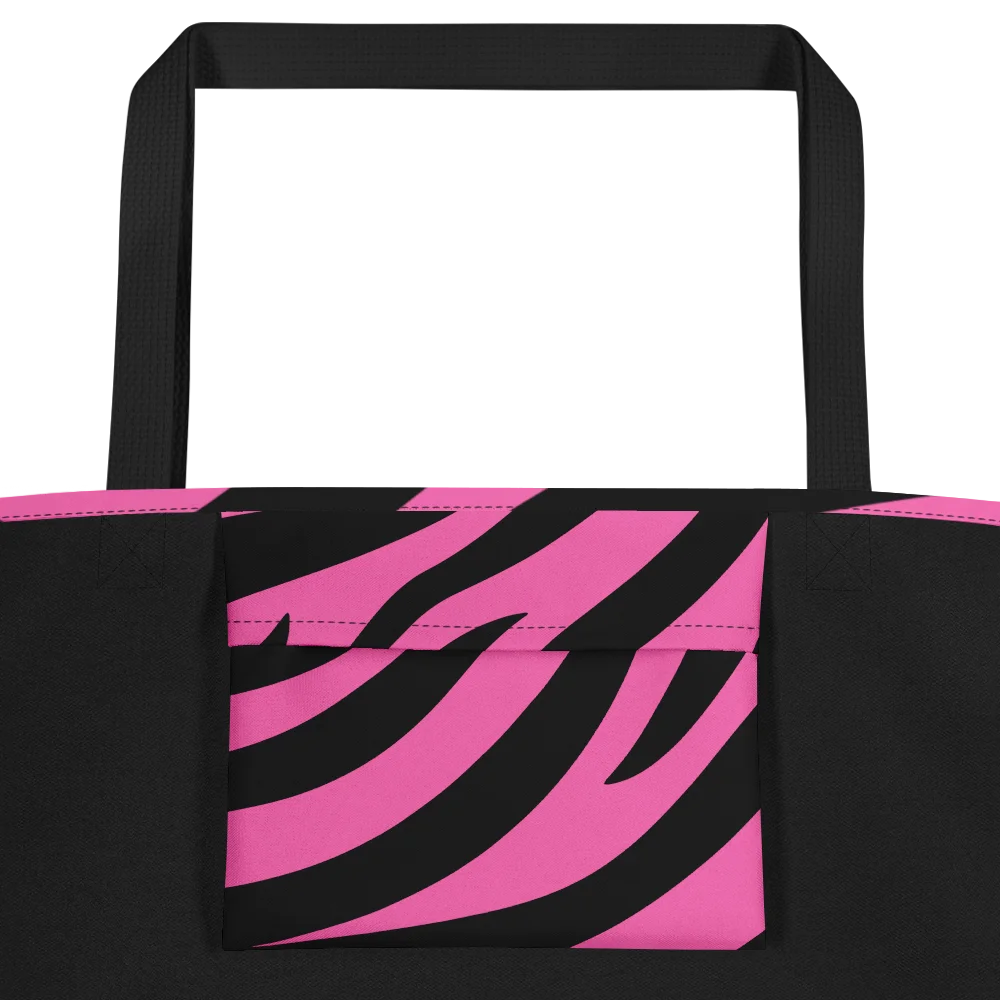 Zebra Print Tote Bag – Pink Black product image (2)