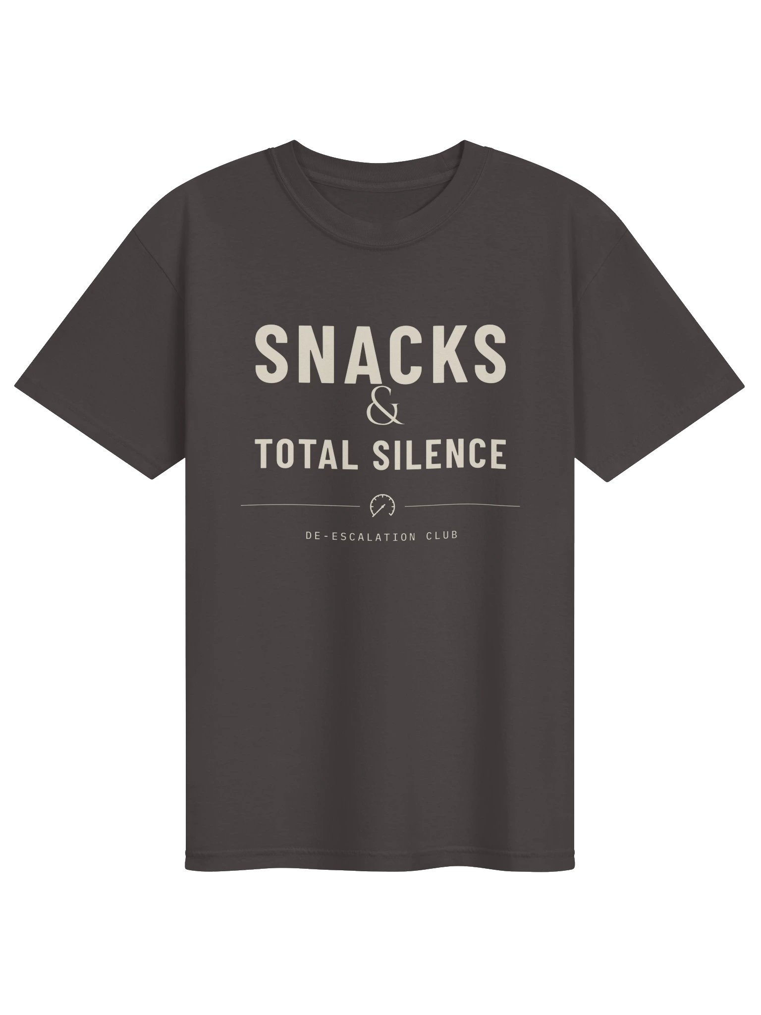 Snacks and Total Silence Comfort Colors Tee, De-escalation Club, Funny Quiet Night Shirt product image (1)