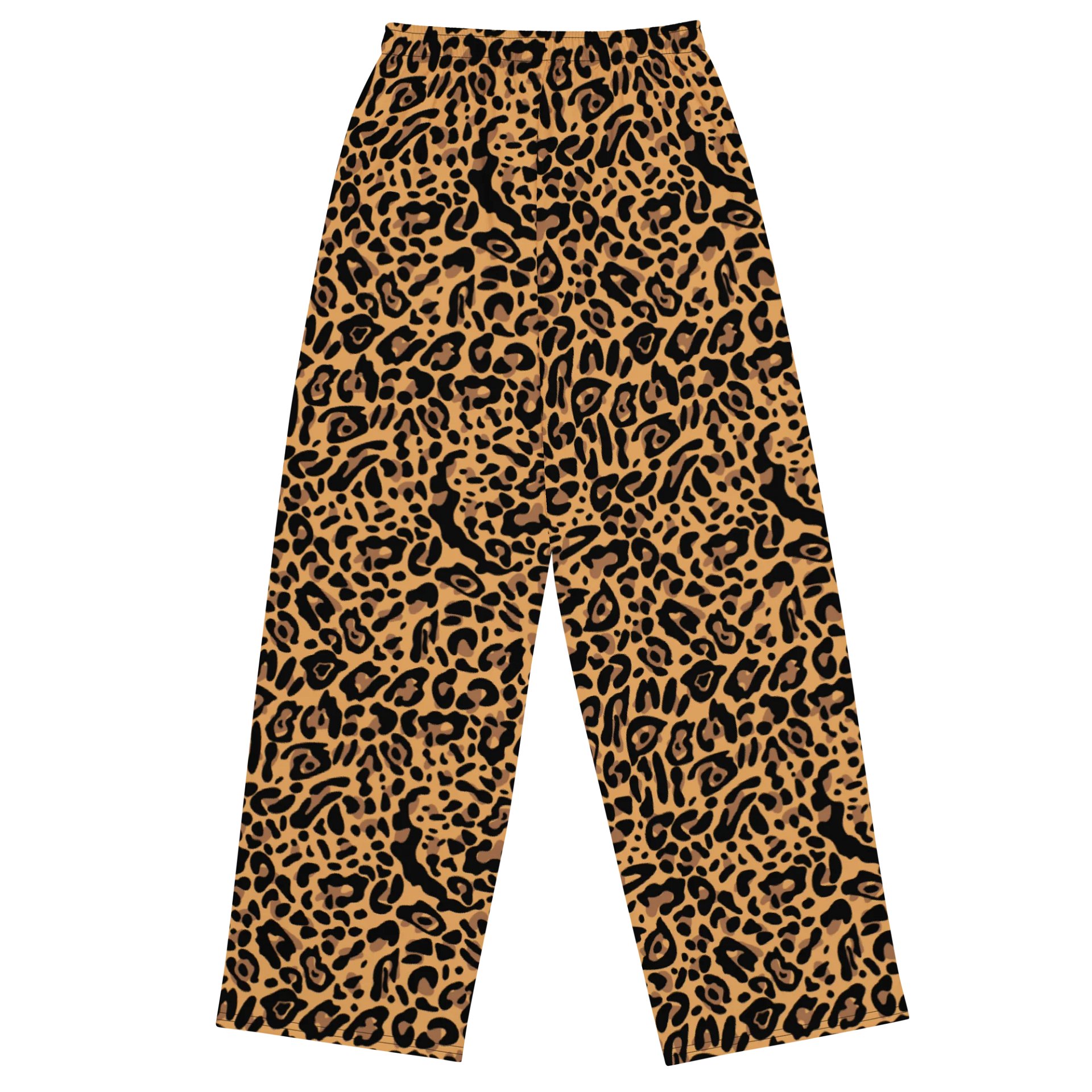Trendy Unisex Wide-Leg Pants Bold Leopard Print Design product image (2)