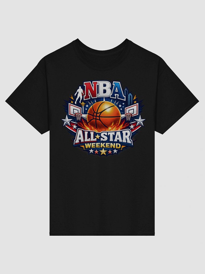 NBA All-Star Weekend 2026 T-Shirt - Basketball Stars & Fire Graphic Tee - Los Angeles Edition product image (1)