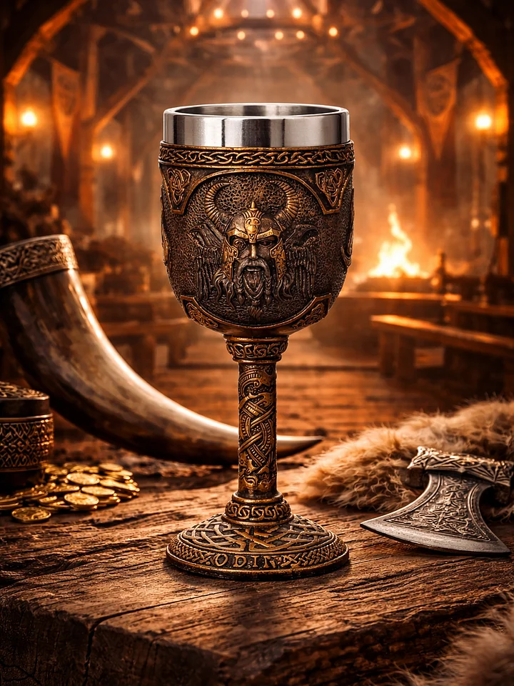 The Armored Kingdom Odin’s Eternal Feast Goblet-Odin inspired-Legendary Drinkware product image (1)