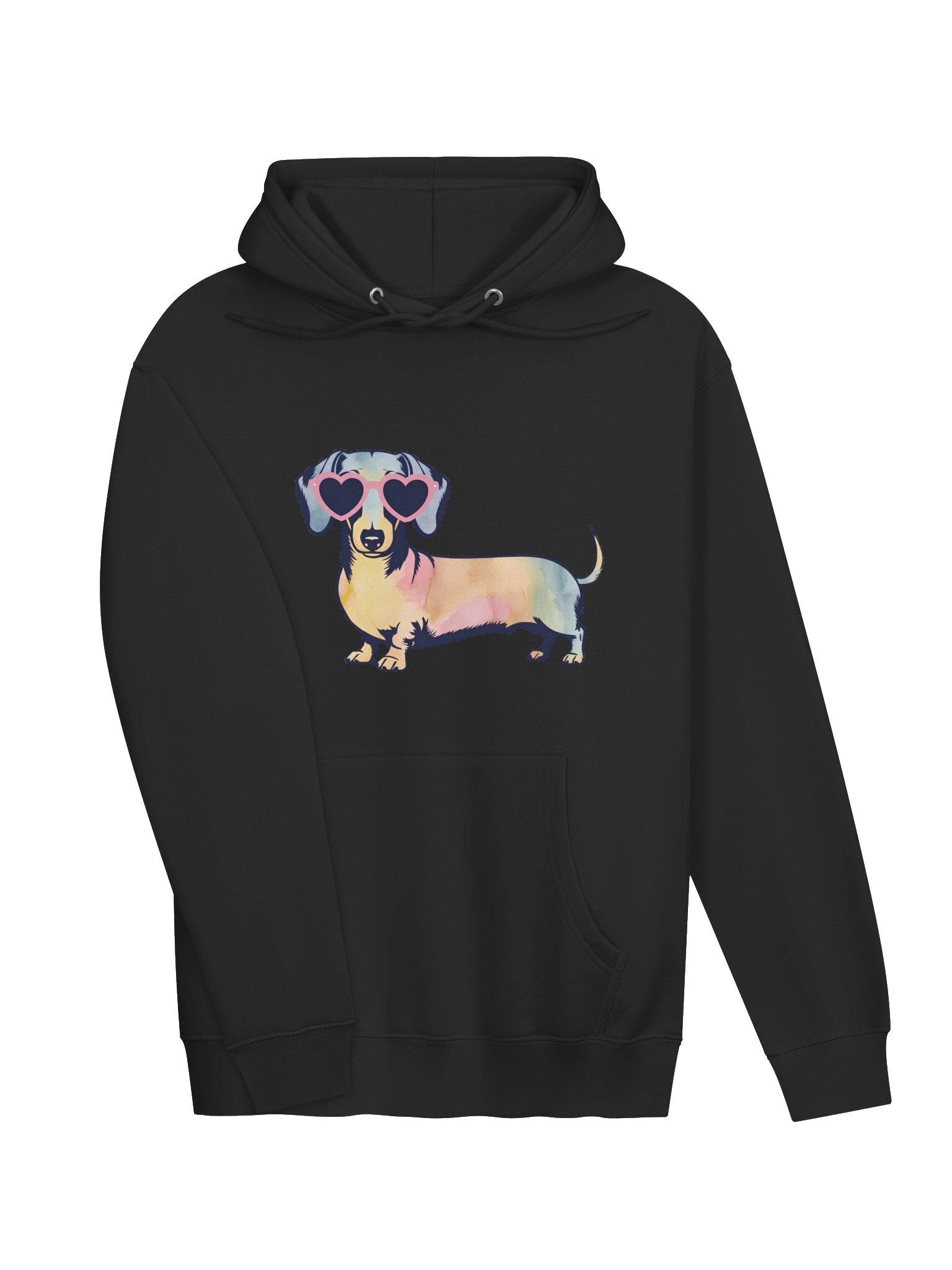 Trendy & Colorful Dachshund T-Shirt - Retro "Watercolor Love" Look product image (3)