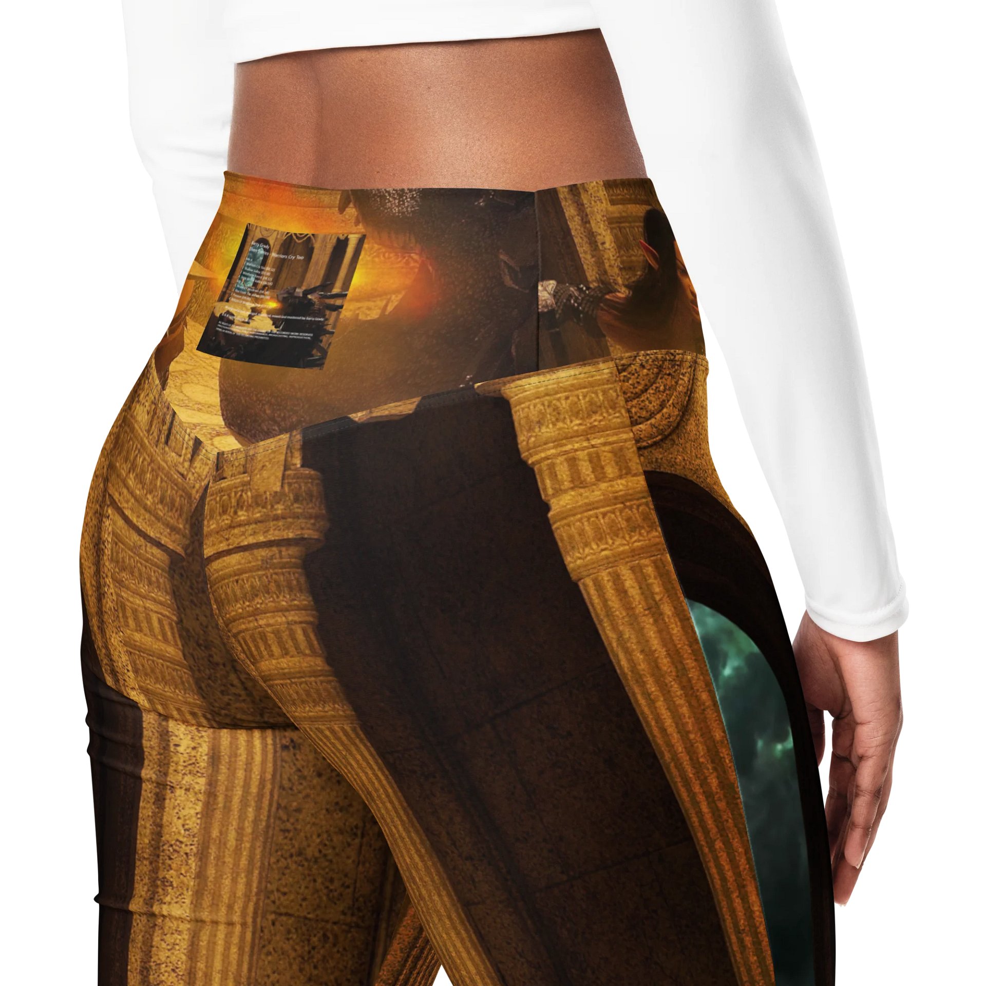 'Elven Stories - Warriors Cry Too' Flare Leggings product image (5)