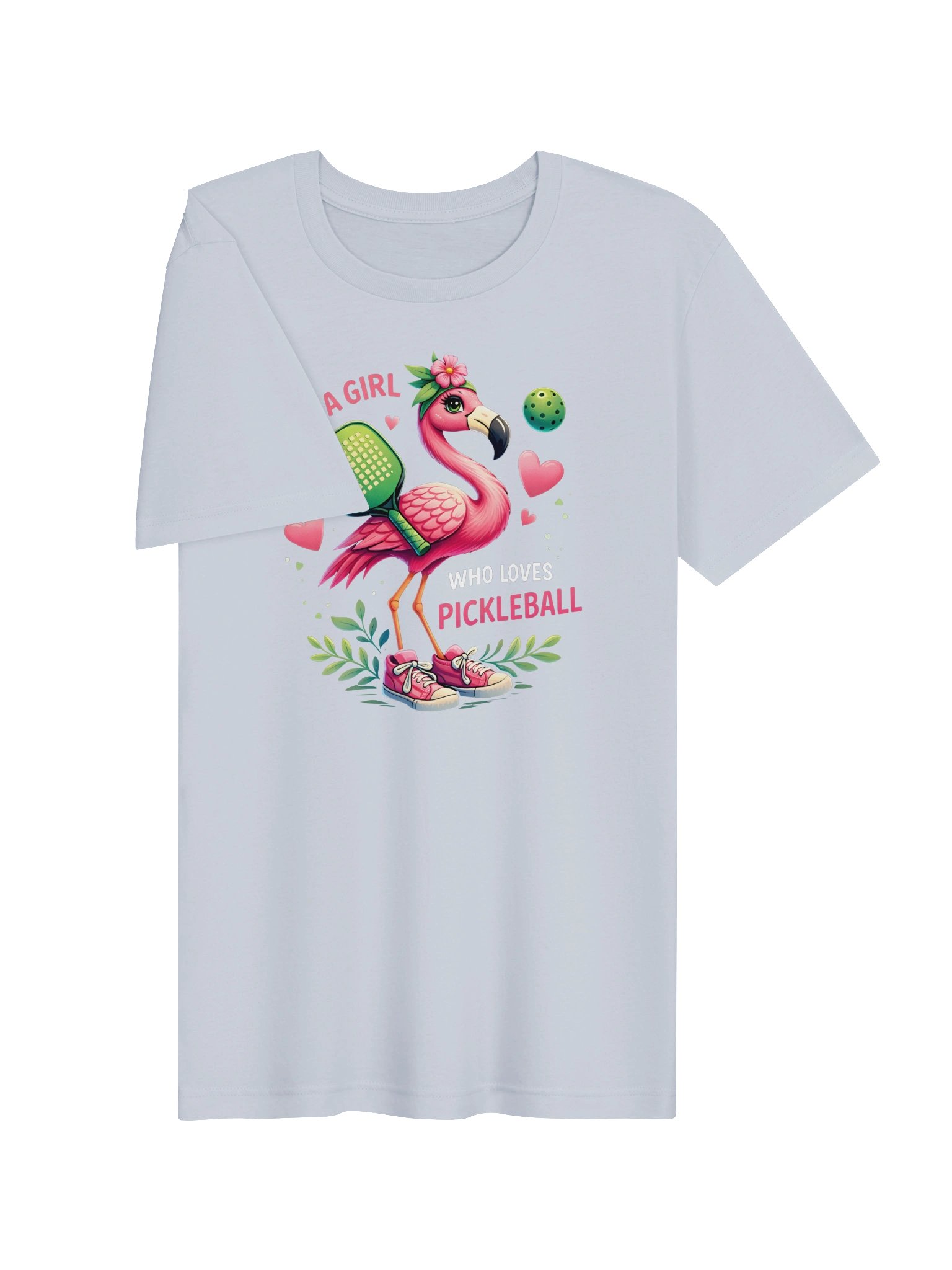 Just a Girl Who Loves Pickleball T-Shirt | Flamingo Pickleball Tee product image (6)