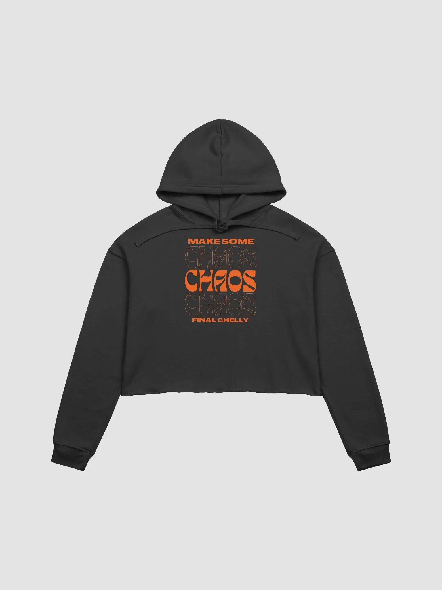 Make Some Chaos Womens Printed Crop Top Hoodie product image (1)