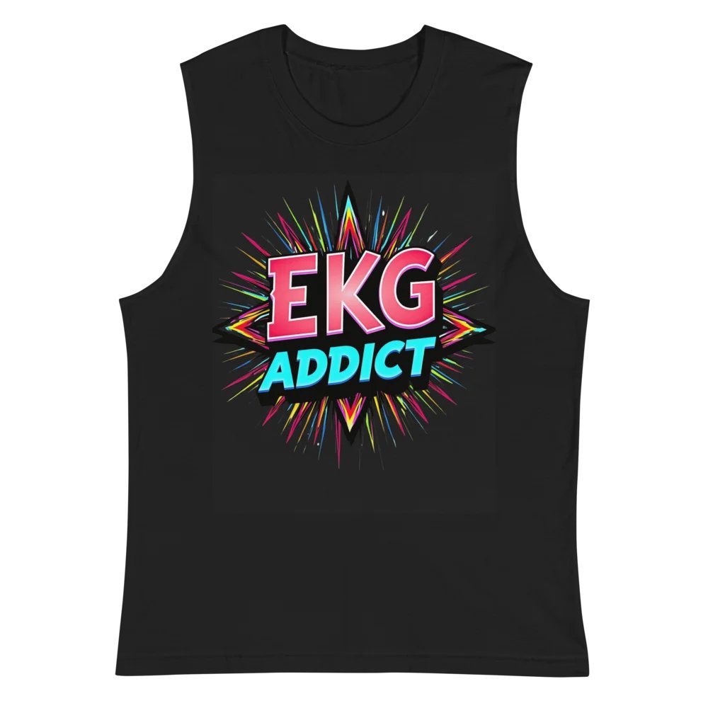 EKG Addict Vibrant Muscle Tank product image (3)