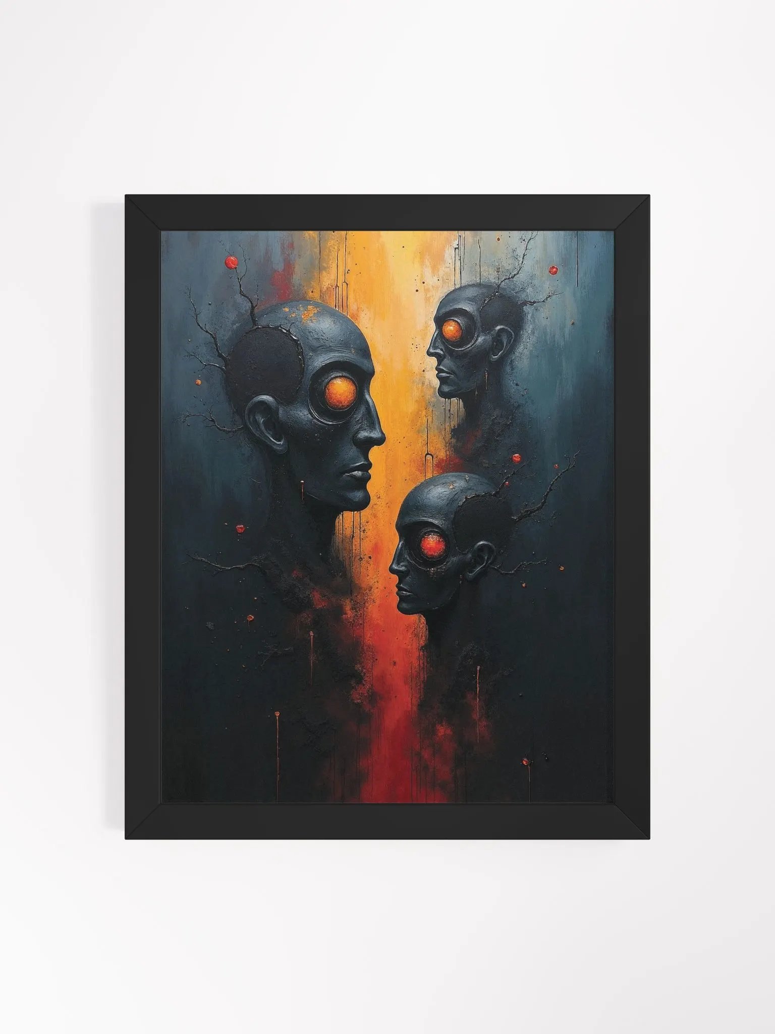 Ethereal Glowing Eyes Framed Print product image (16)