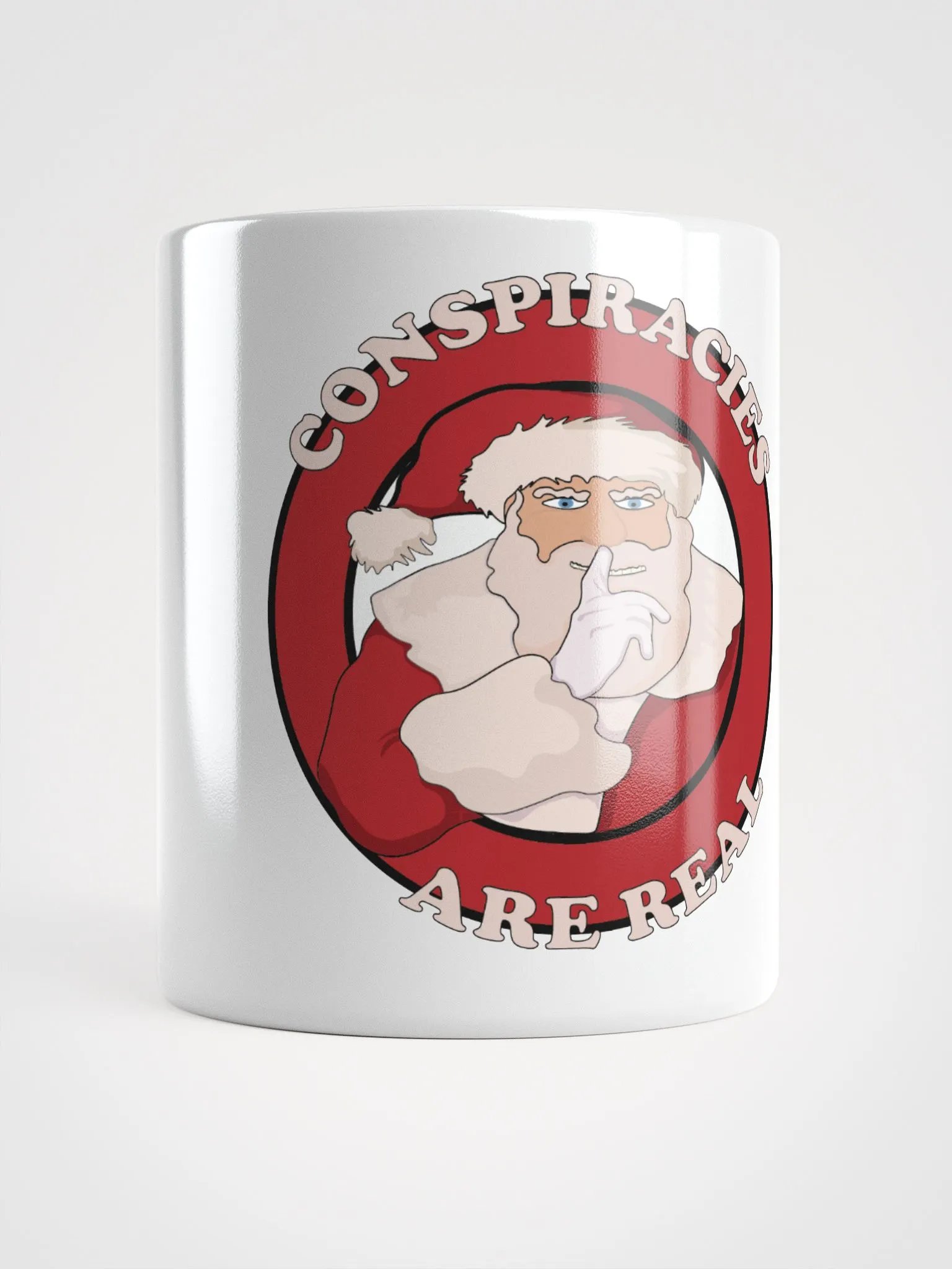 Conspiracies Are Real - Santa Claus - White Glossy Mug product image (1)