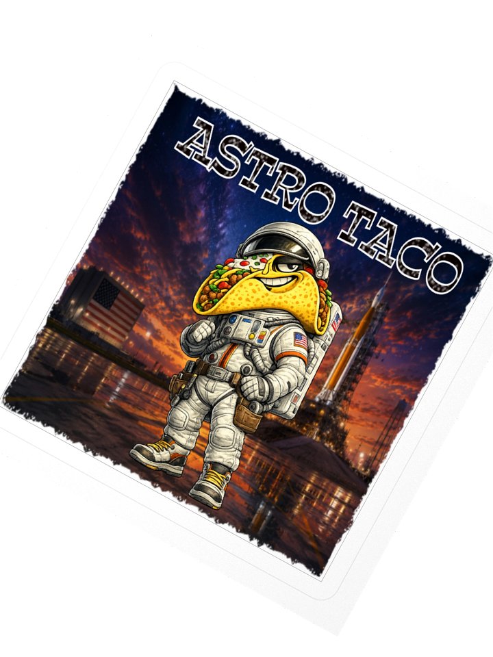 Astro Taco Kiss Cut Sticker - The Taco family collection product image (6)