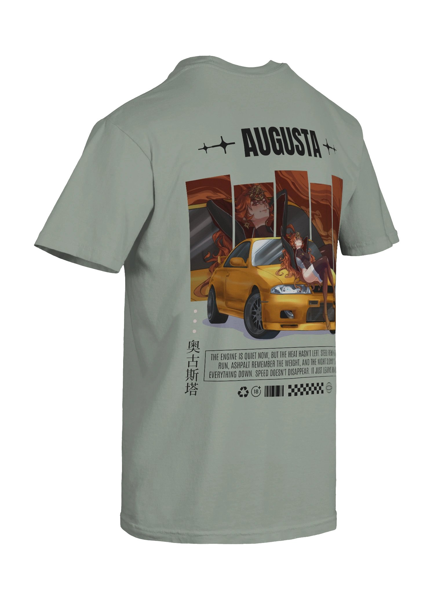 Augusta JDM T-Shirt (Light Colors) | WuWa Anime Streetwear product image (10)