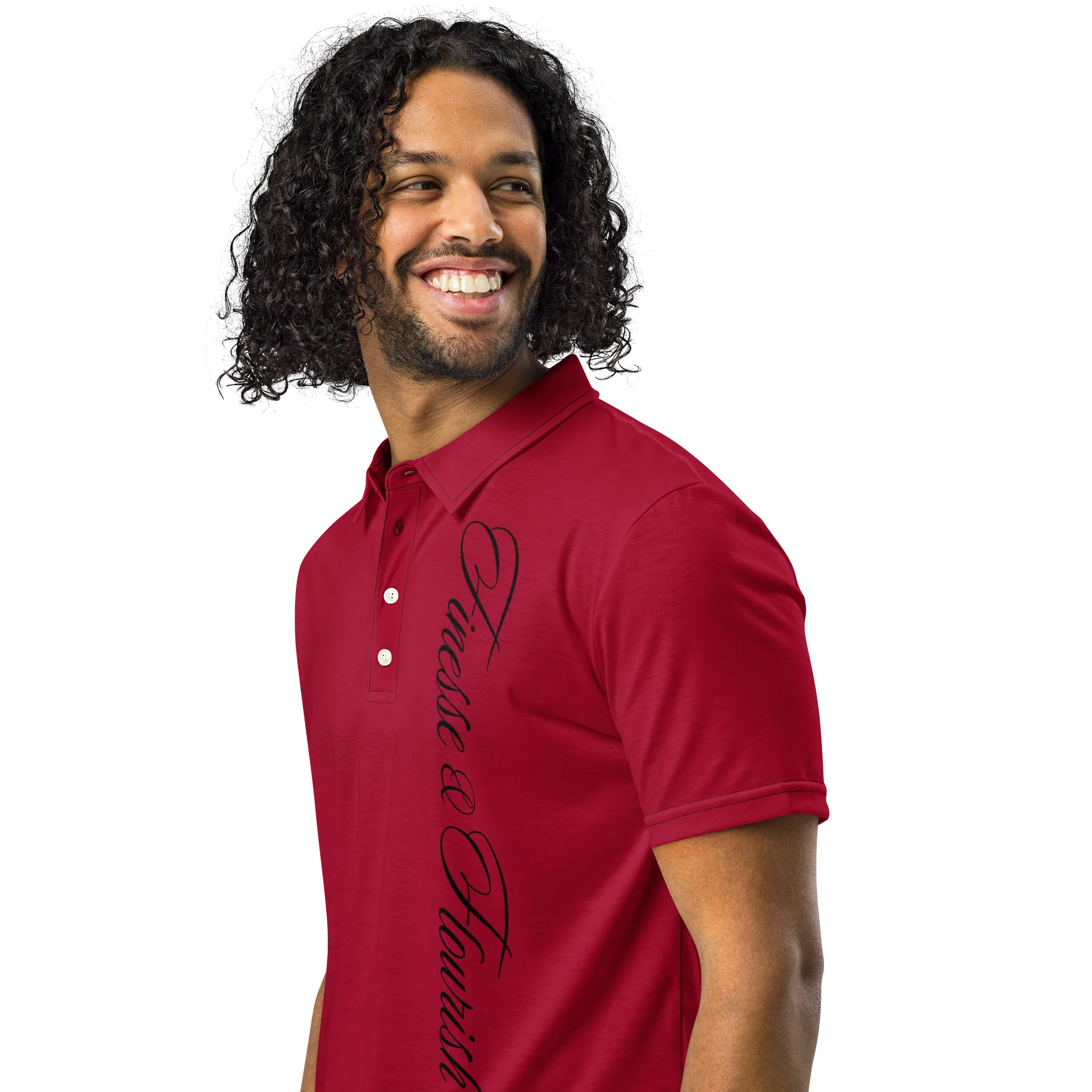 F&F Left Script Slim Fit Polo Shirt (CRMNE) product image (2)