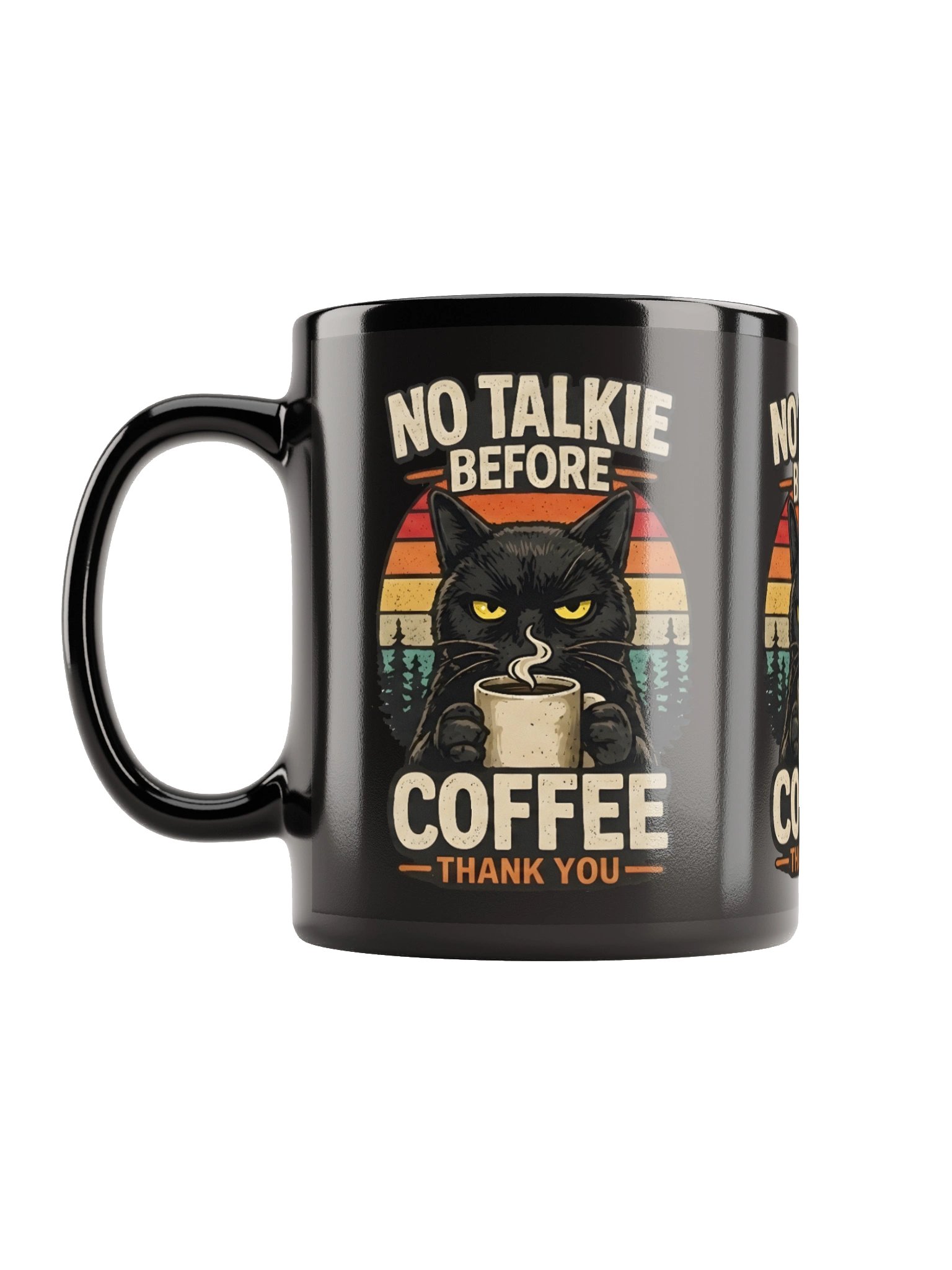 No Talike Before Coffee – Funny Cat Mug (Best Seller) product image (1)