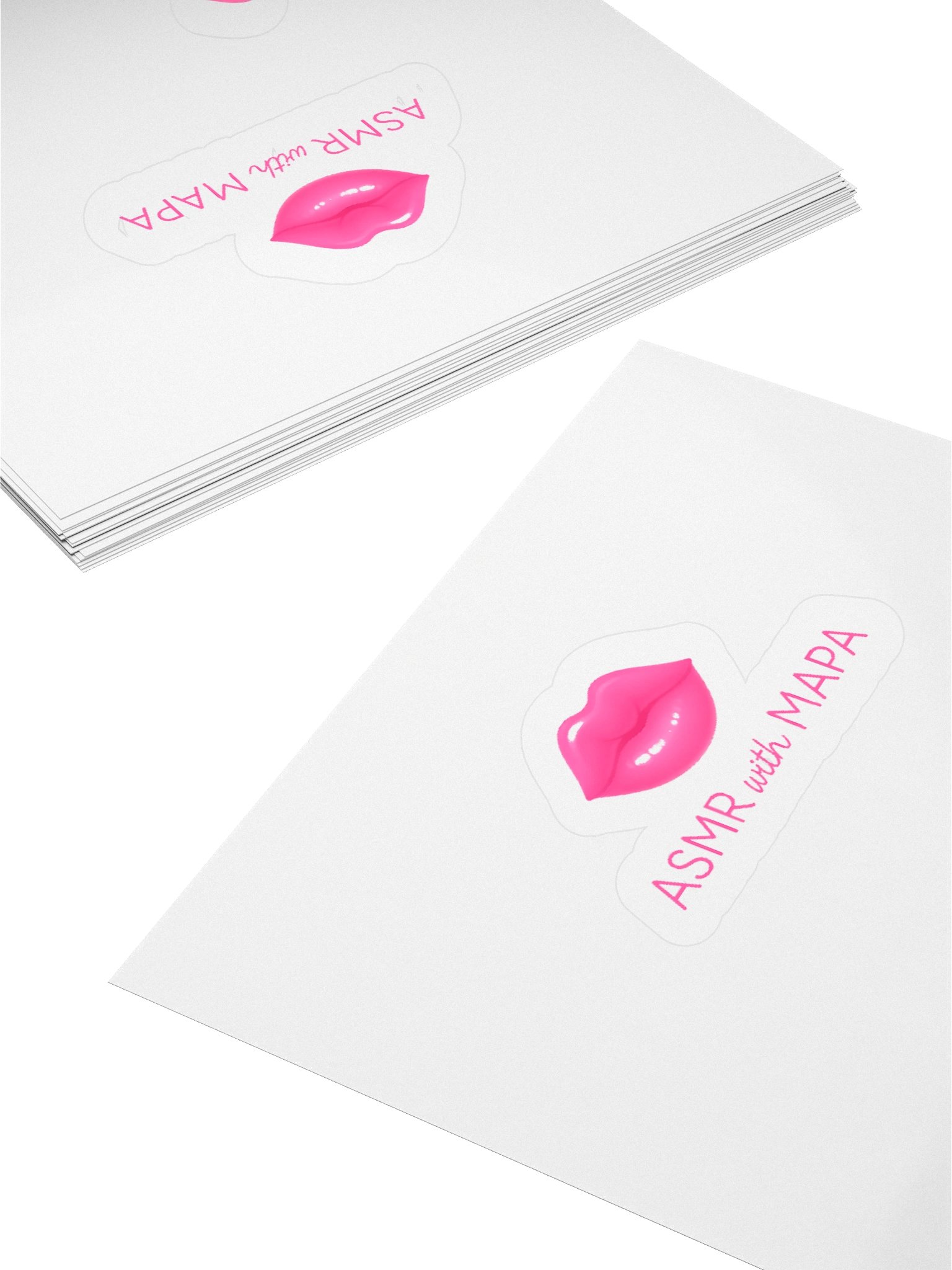 ASMR with MAPA Kiss-Cut Sticker Sheet – Lips & Soundwave Designs with YouTube URL product image (11)