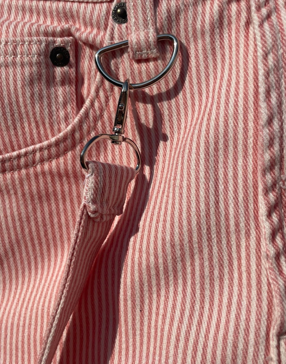 pink pinstripe shorts product image (2)