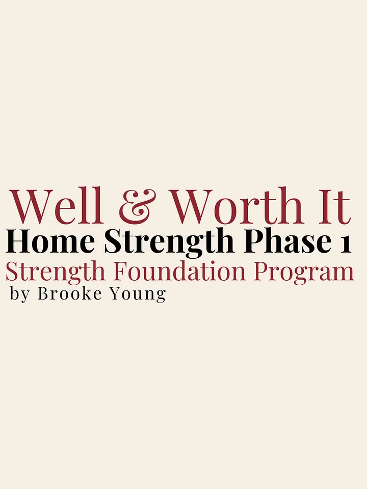 Home Strength Phase 1 - Strength Foundation Program product image (1)