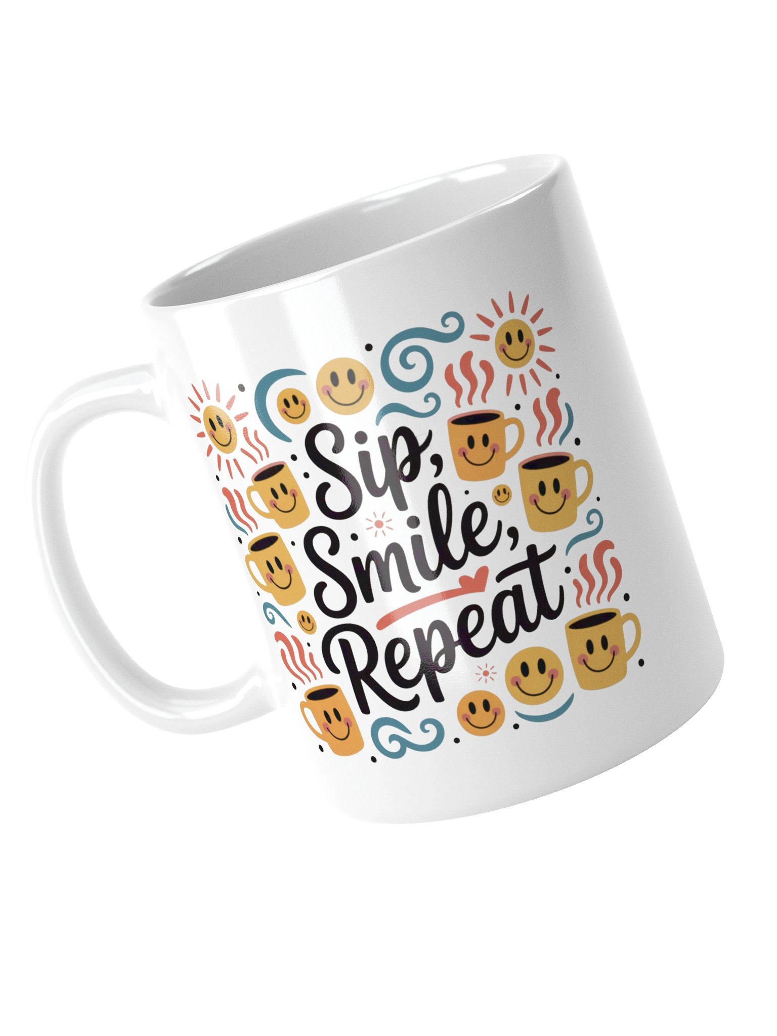 Sip Smile Repeat Coffee Mug – Fun Positive Lifestyle Gift product image (5)
