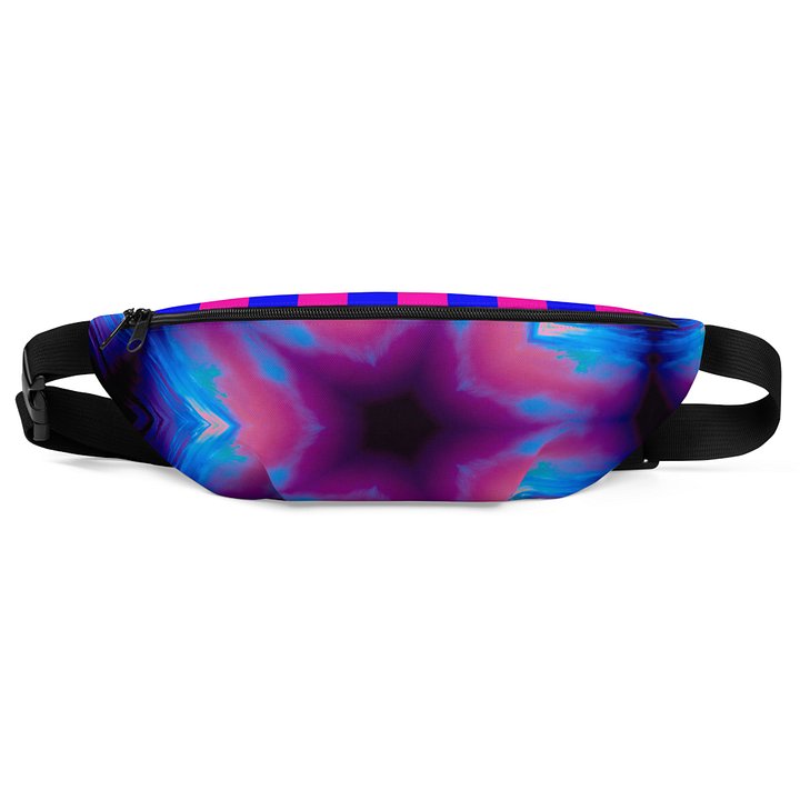 Sea Witch Star Circus Stripes Fanny Pack, Twisted Neon Pink Blue Bag, Cotton Candy Color Accessory product image (2)