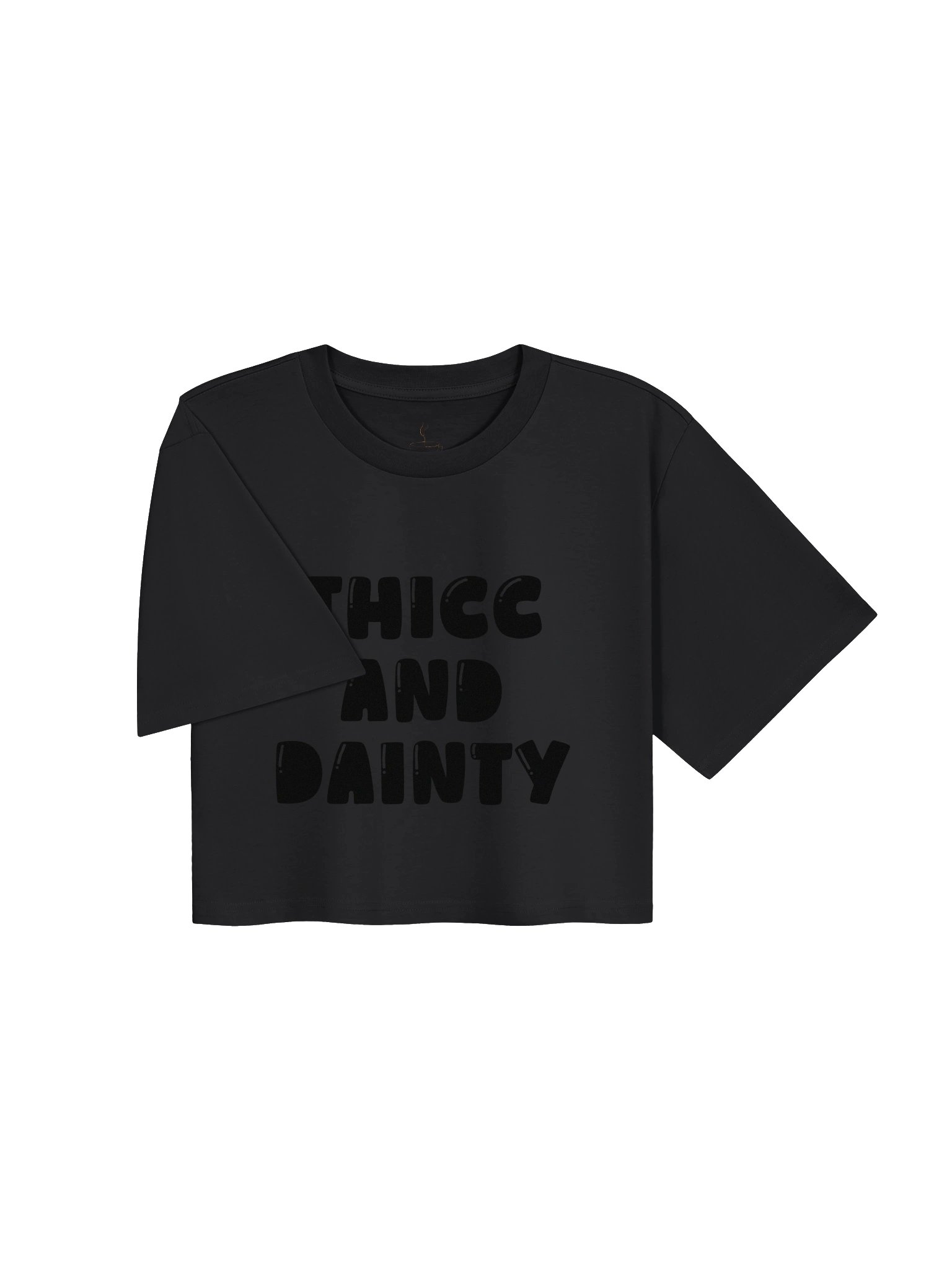 Thicc & Dainty Cropped Tee (black) product image (14)