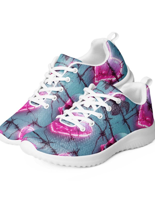 Barbed Rose Neon Heart Athletic Shoes - Women's Ultralight Flyknit product image (1)