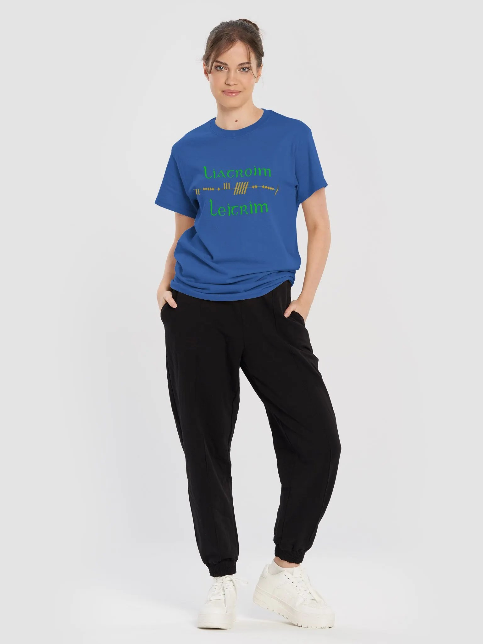 Leitrim/Liatroim Scholastic style Ogham printed T-shirt product image (3)