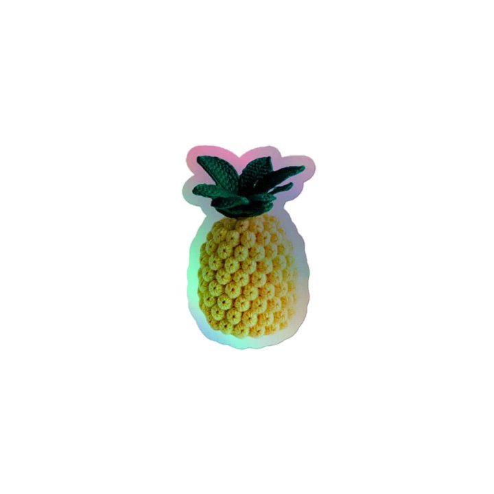 CozyAvocado Kiss-Cut Holographic Sticker Sheet Pineapple #1 product image (1)