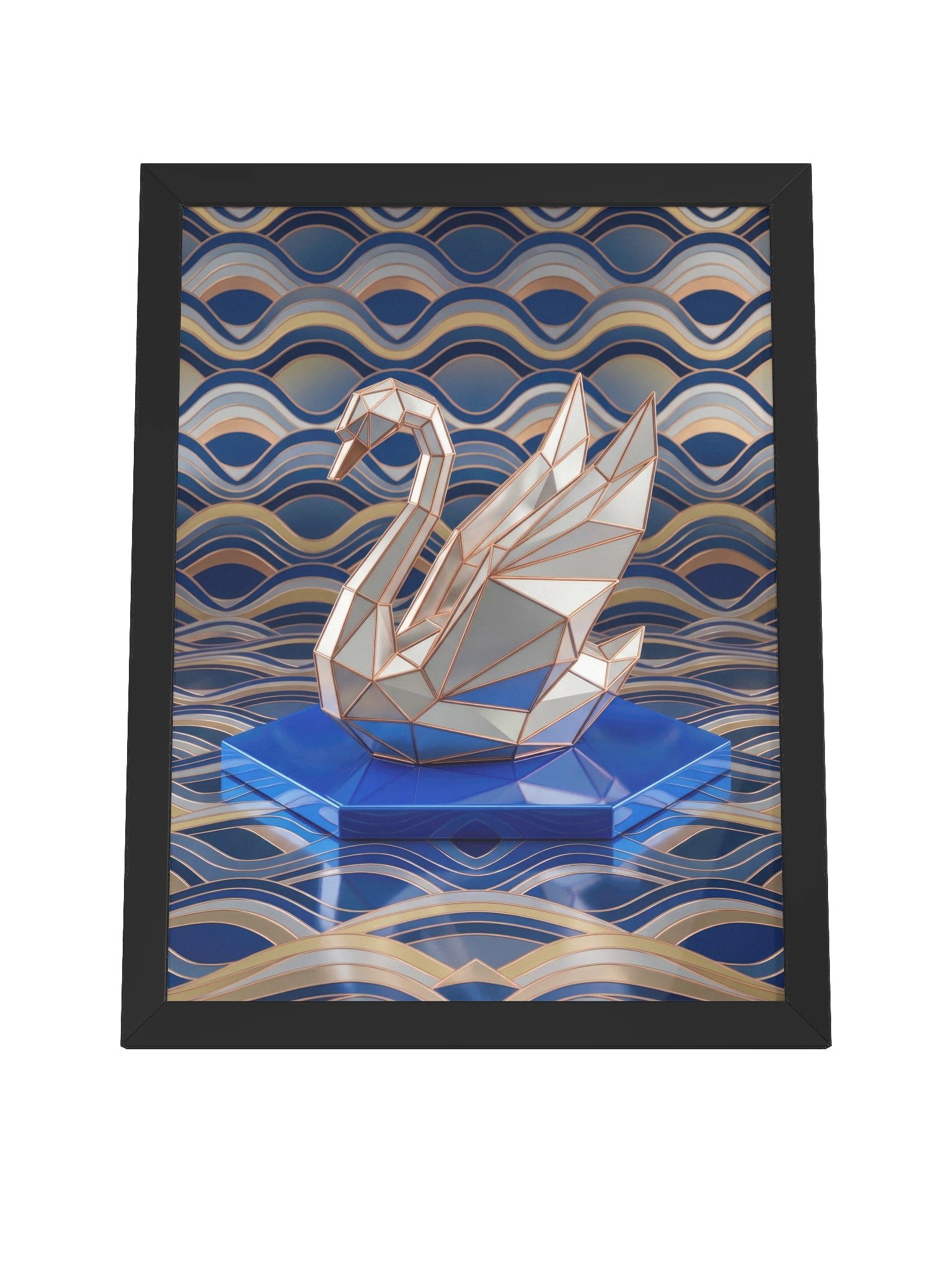 Geometric Swan Framed Poster - Neo-Deco Wall Art product image (4)