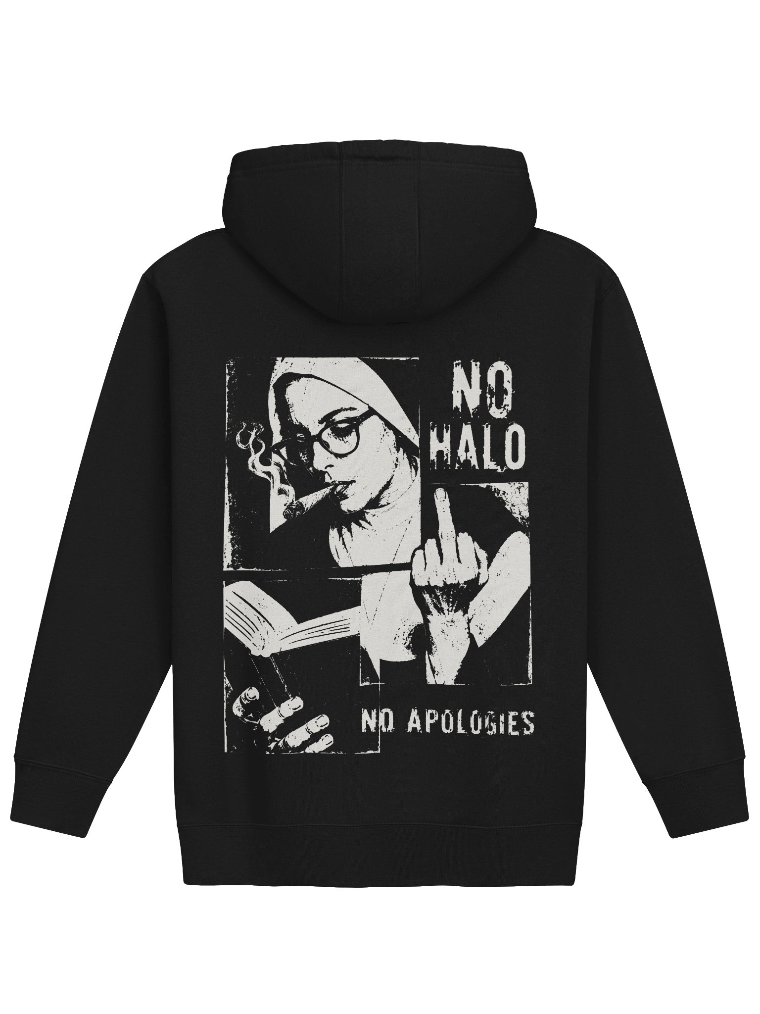 No Halo. No Apologies. // Nun // Back Print Hoodie product image (1)