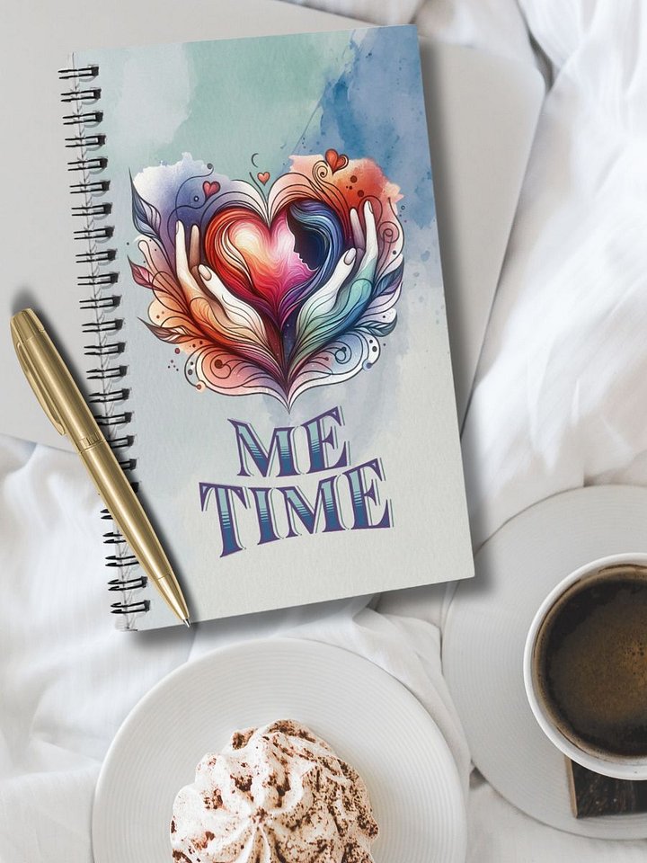 Floral Heart Watercolor 'Me Time' Journal Notebook product image (1)