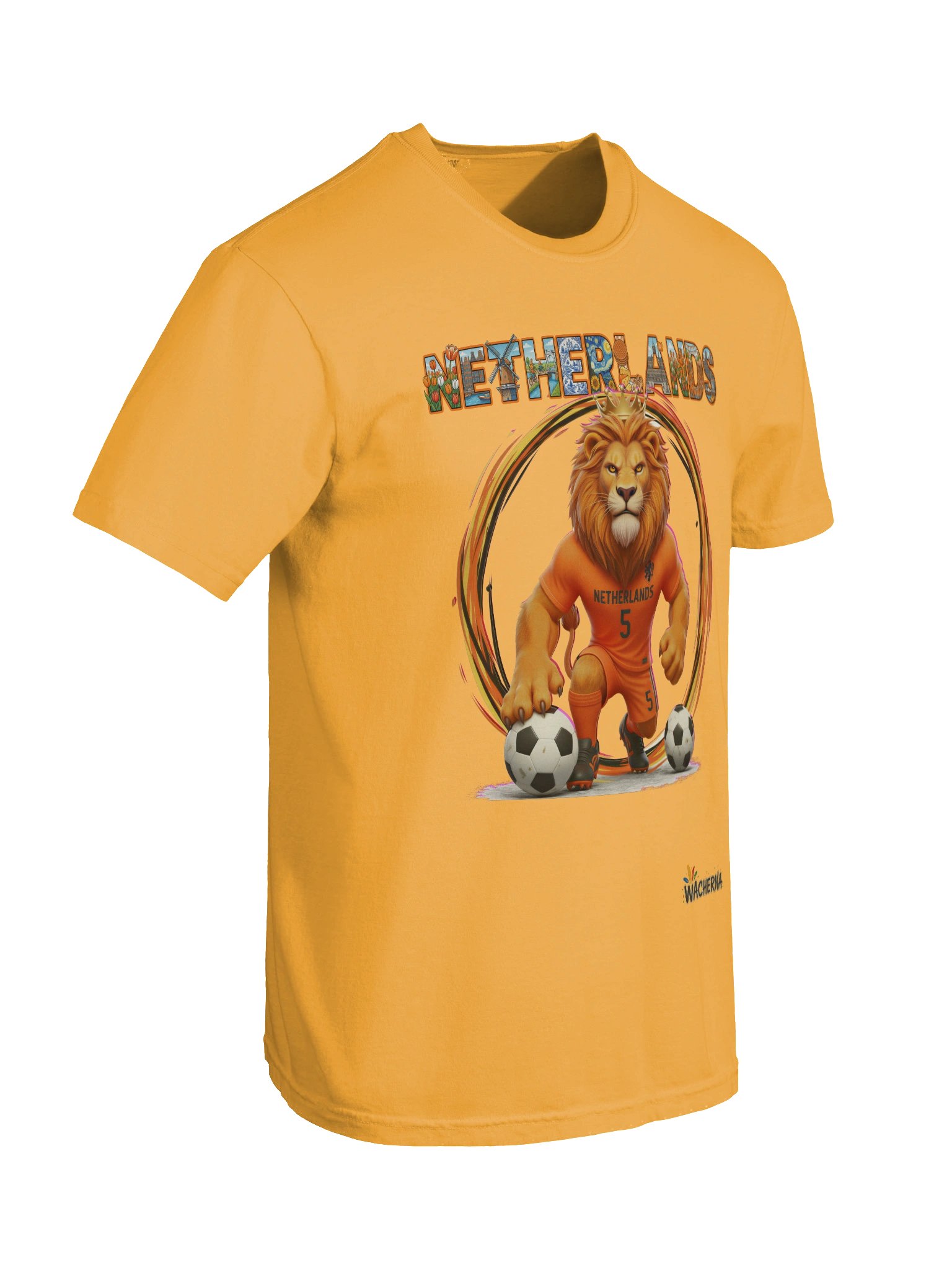 Netherlands Lion Mascot Fan Art T-Shirt – Vibrant Culture & Football Streetwear product image (5)