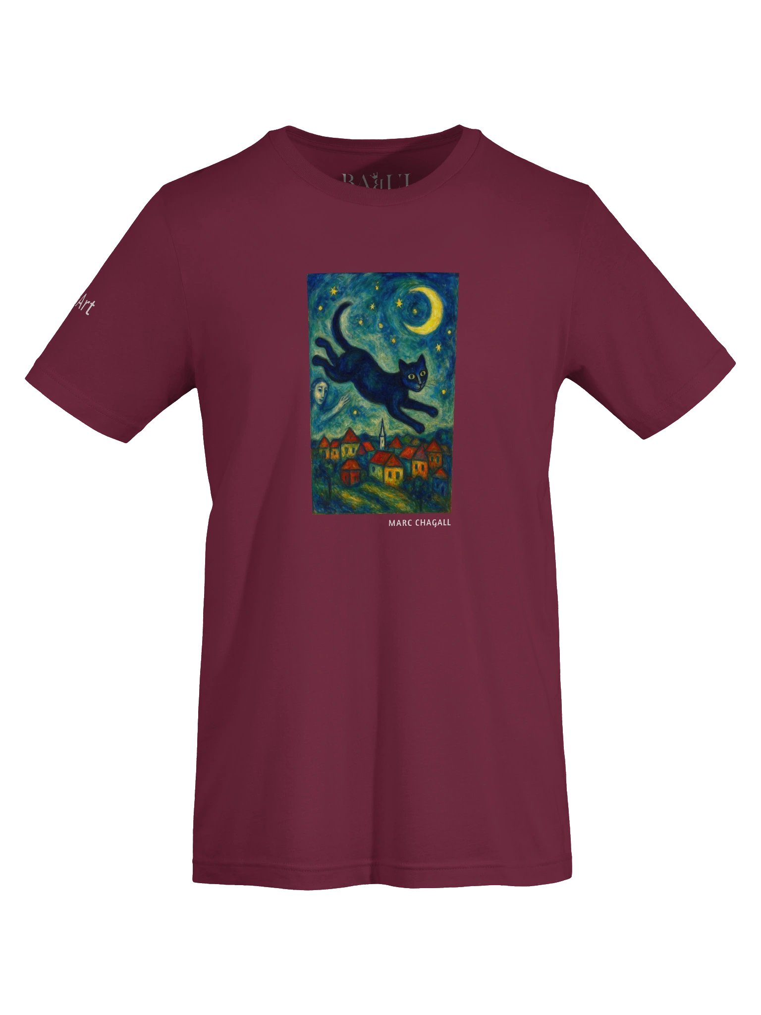 CATART Unisex Jersey Cat T-Shirt - MARC CHAGALL - Iconic Painting Reimagined with Cats product image (4)