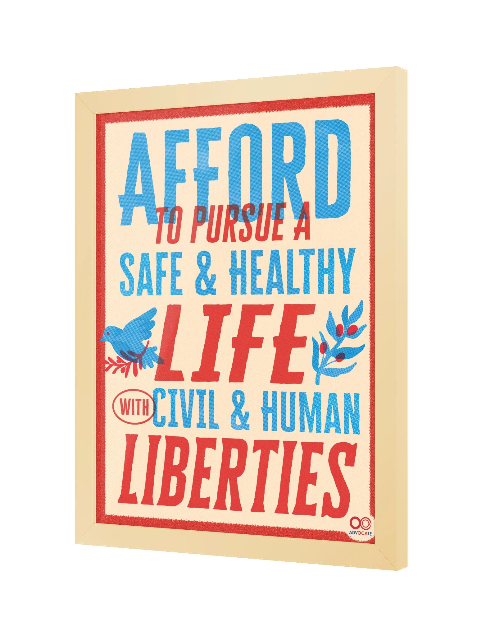 Framed Affordability Poster (Red Version) product image (3)