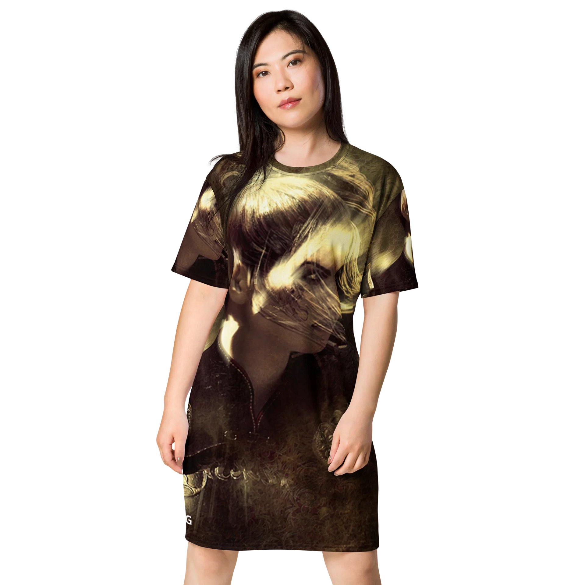 'Grey Day' All-Over T-Shirt Dress product image (1)