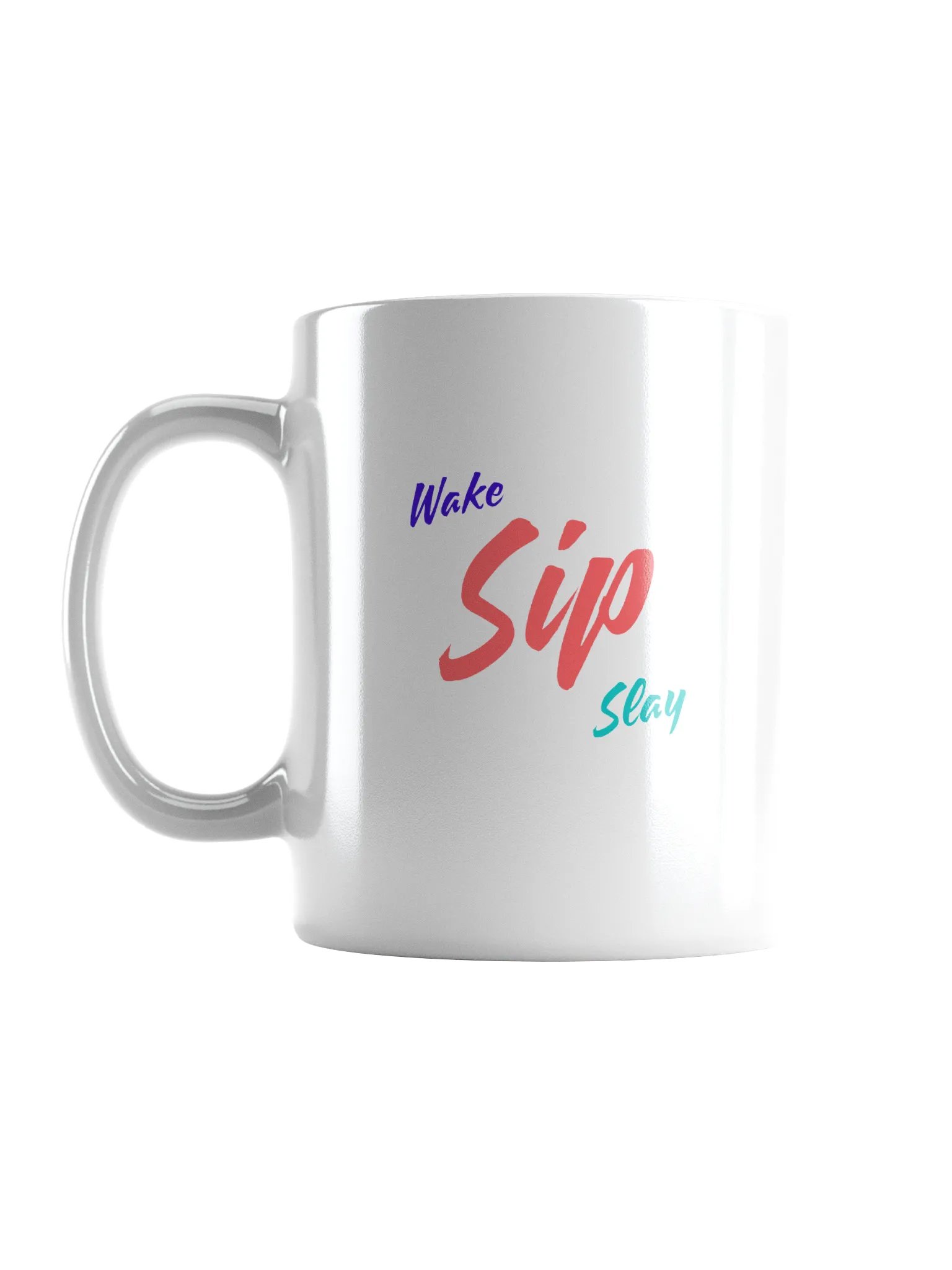 Sip Sip Podcast Double Script Logo White Glossy Mug product image (6)