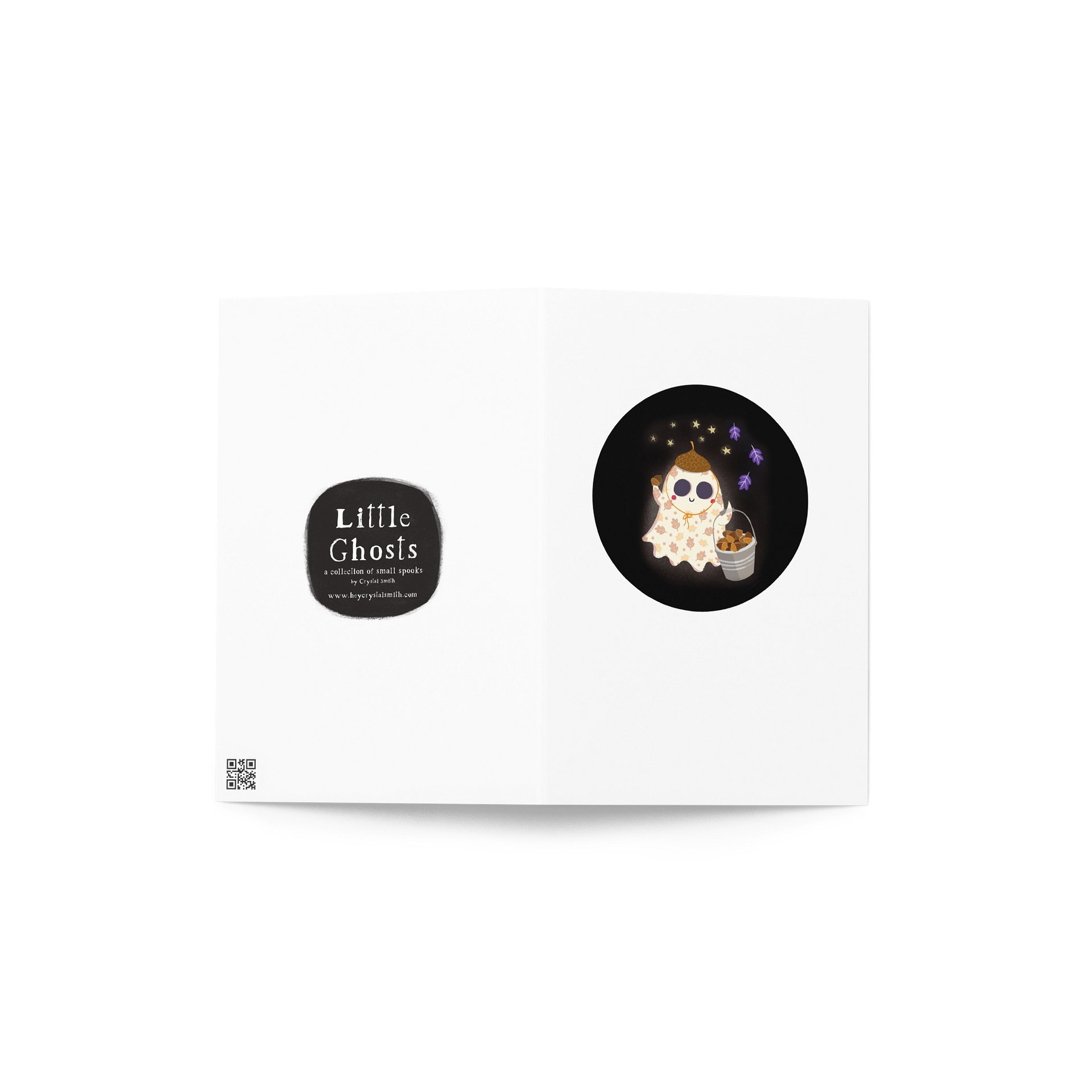 Little Ghost Acorn Collector - Greeting Card product image (5)