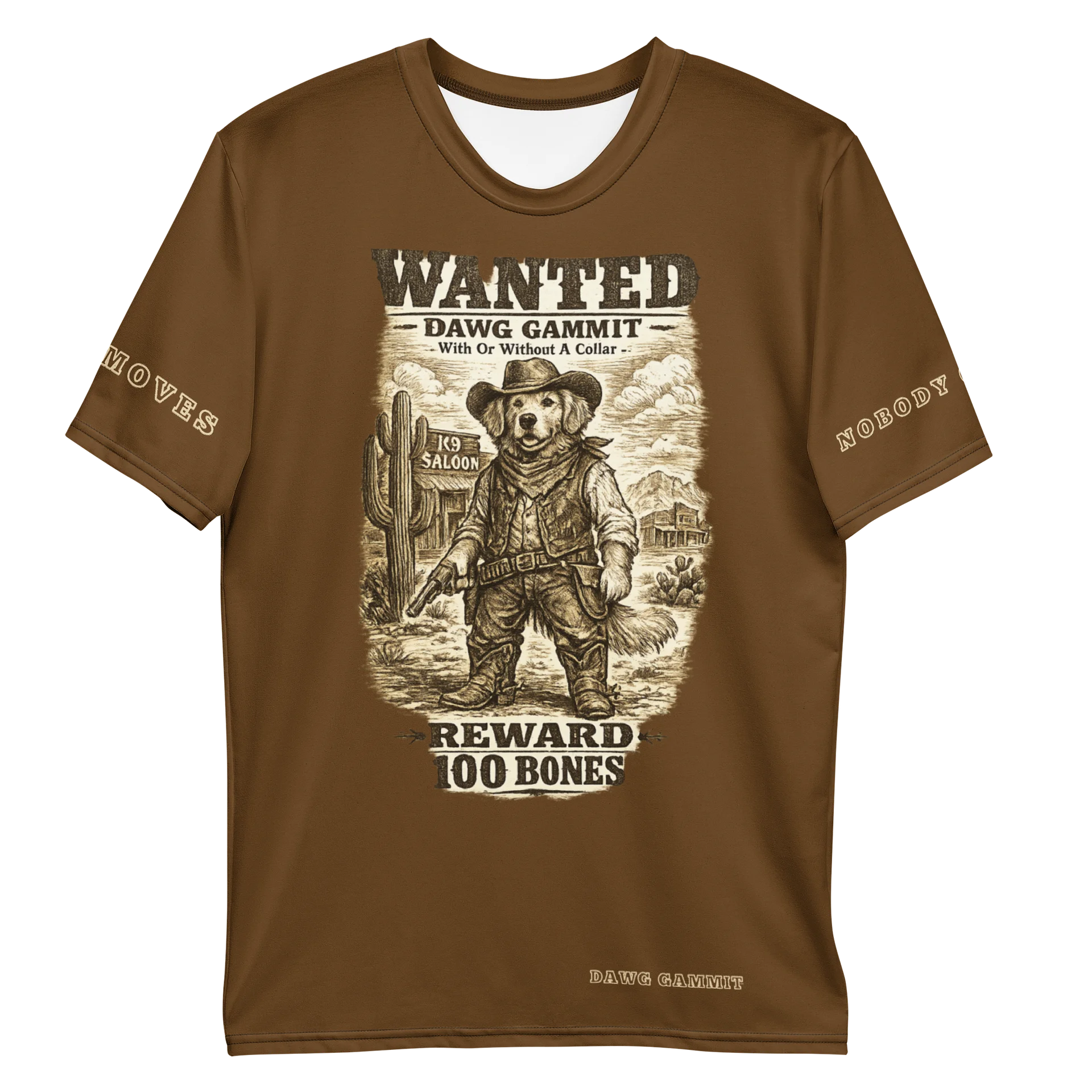 DAWG GAMMIT™ Wanted Golden Retriever Brown Tee product image (1)