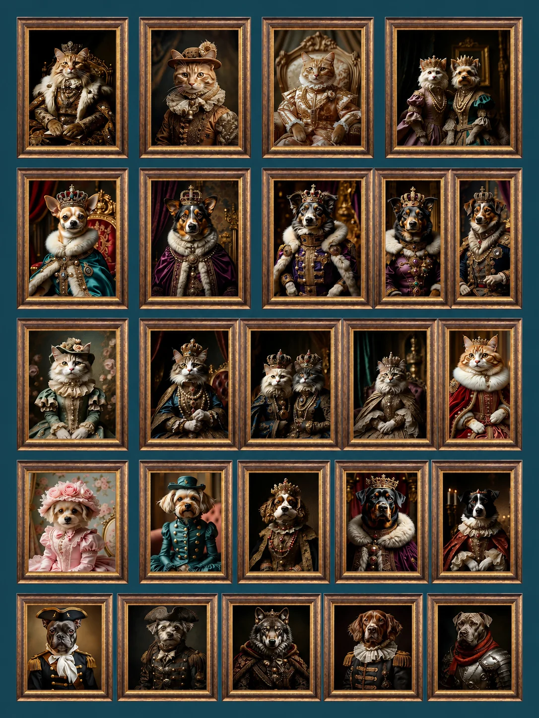 Royal Pet Portrait Wall Art Bundle, 1150+ product image (5)
