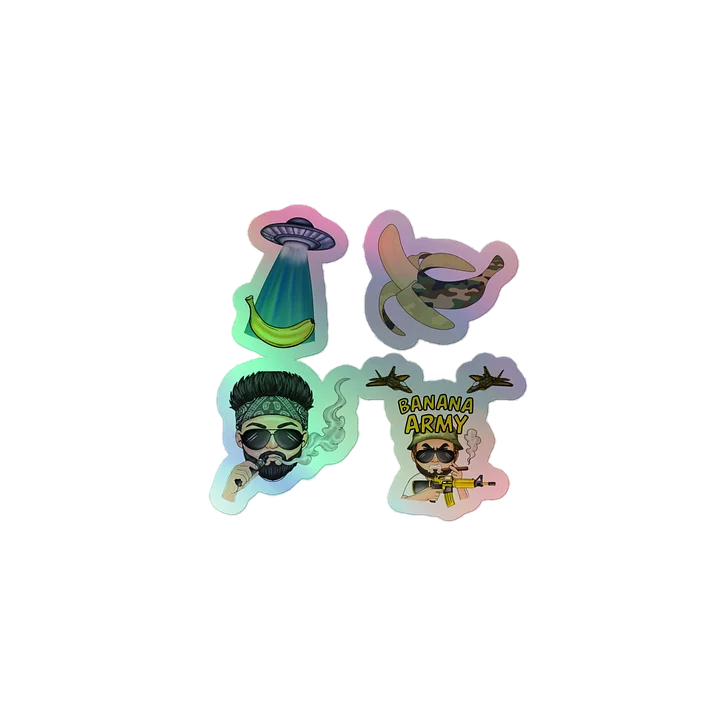 Banana Army Holographic Stickers product image (1)