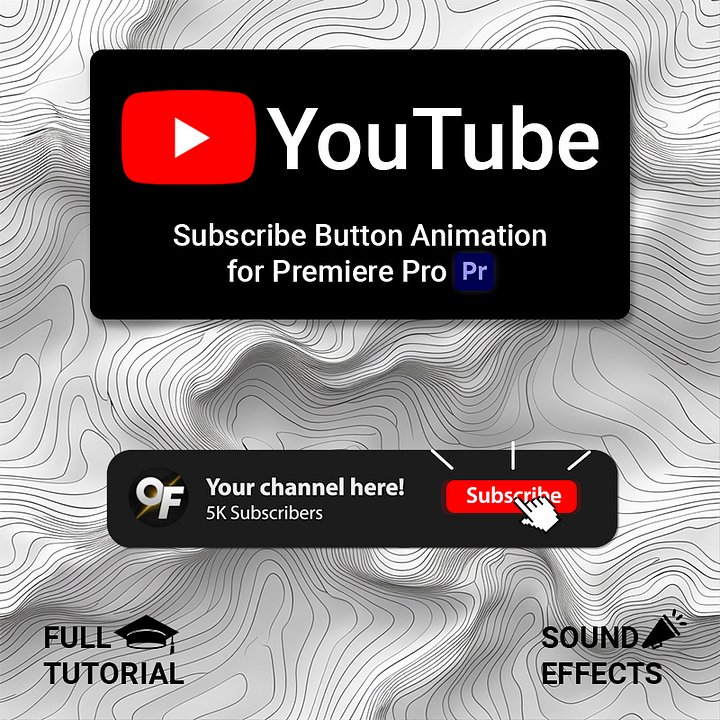 Custom YouTube Sub Button Animation | Call To Action Overlay | Drag & Drop | Digital Download product image (1)