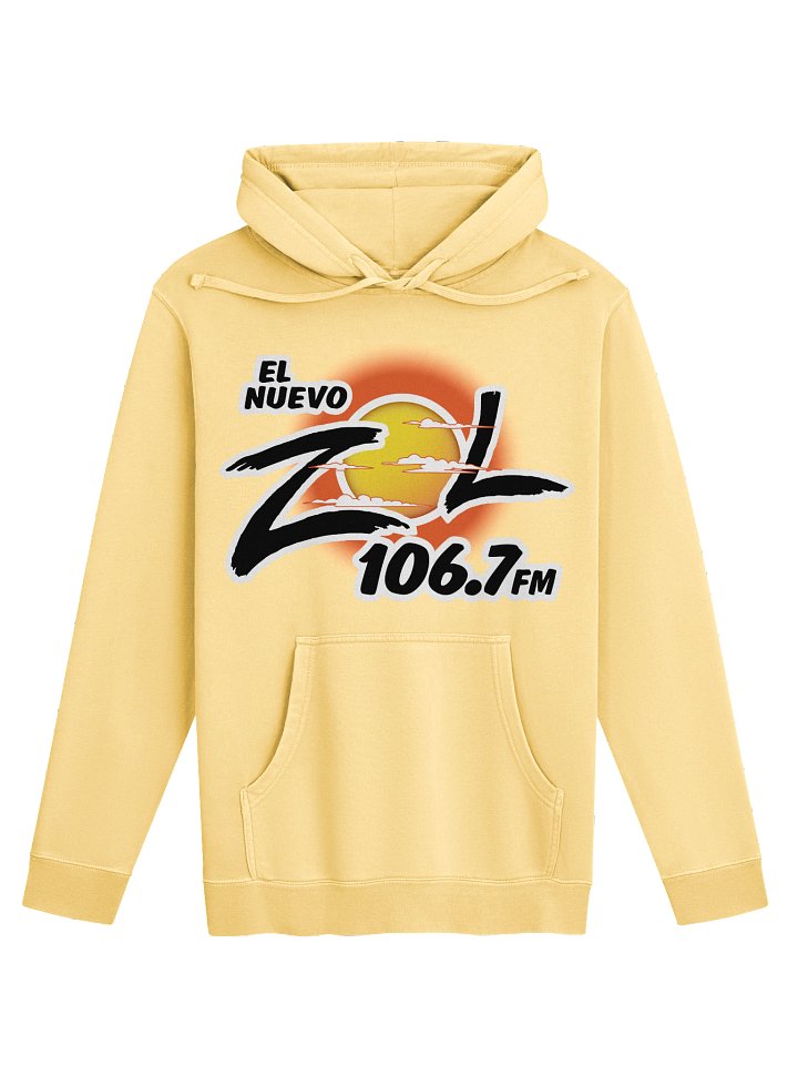 El Zol 106.7 Premium Washed Out Vintage Hoodie product image (3)