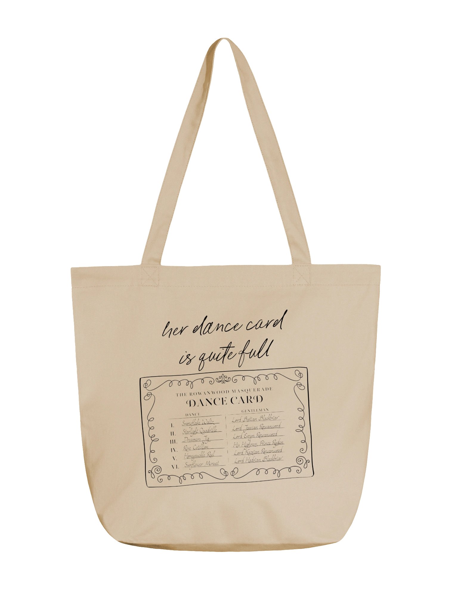 Dance Card Econscious Tote Bag | 16″ × 14 ½″ product image (1)