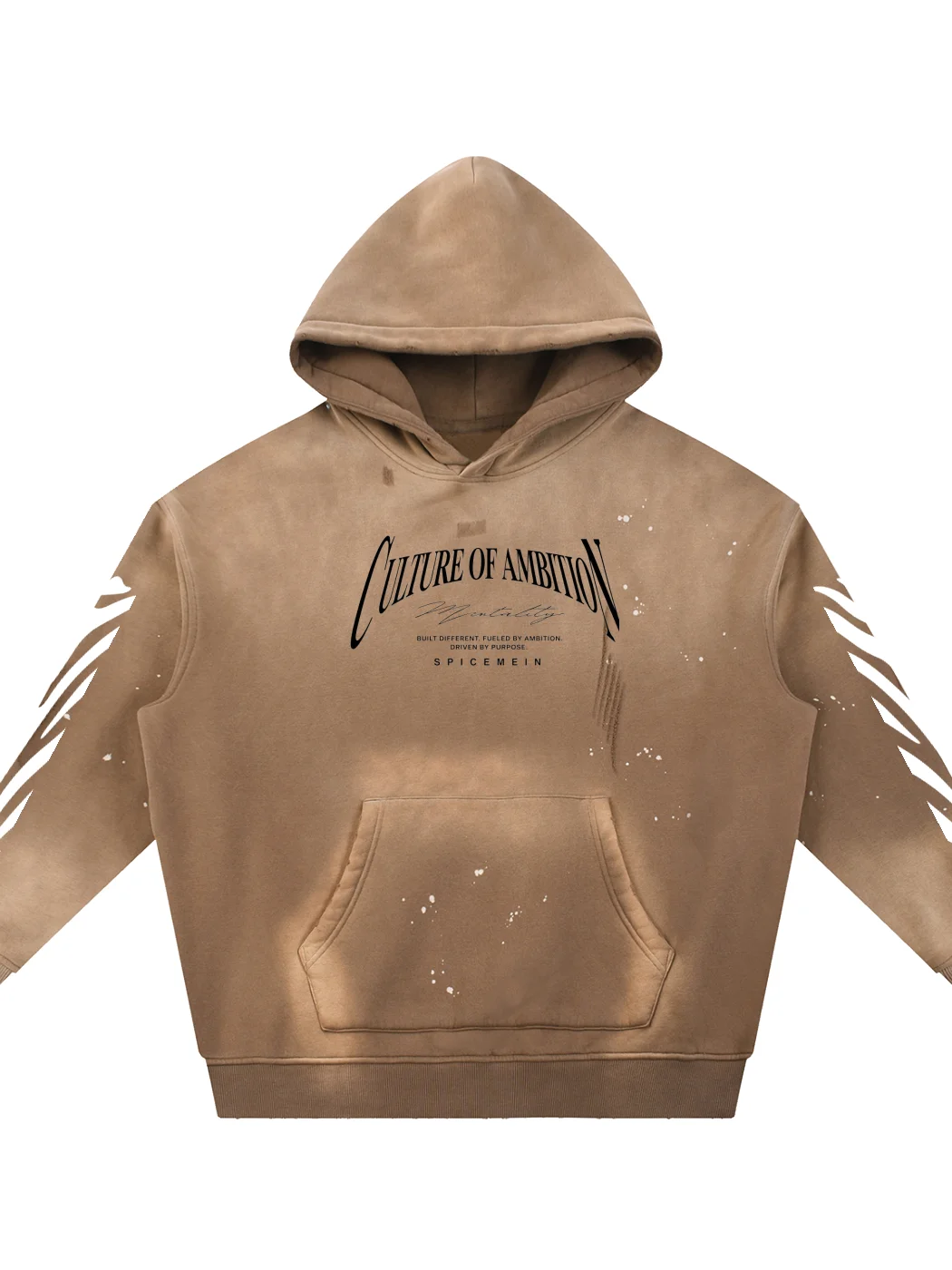 CULTURE OF AMBITION Vintage Washed Frayed Fleece Hoodie product image (3)