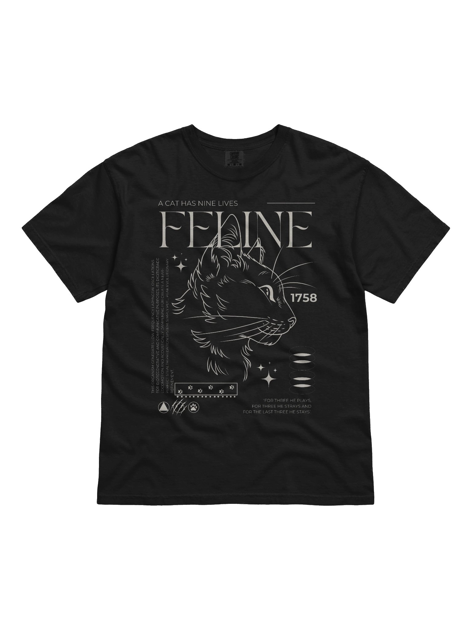 Feline Design Comfort Colors 100% Cotton Shirt product image (1)