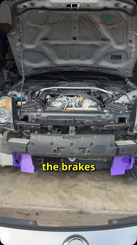 Starting to mock up some brake cooling for the track 350Z! 🏁

I’m testing a set of brake ducts designed by @rancor_424393 (hu...