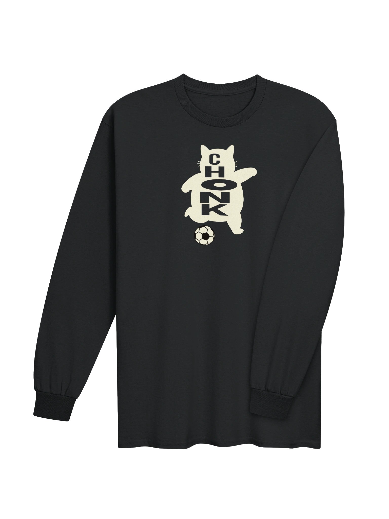 Soccer Chonk Cat - Unisex Adult Long Sleeve T-shirt product image (3)