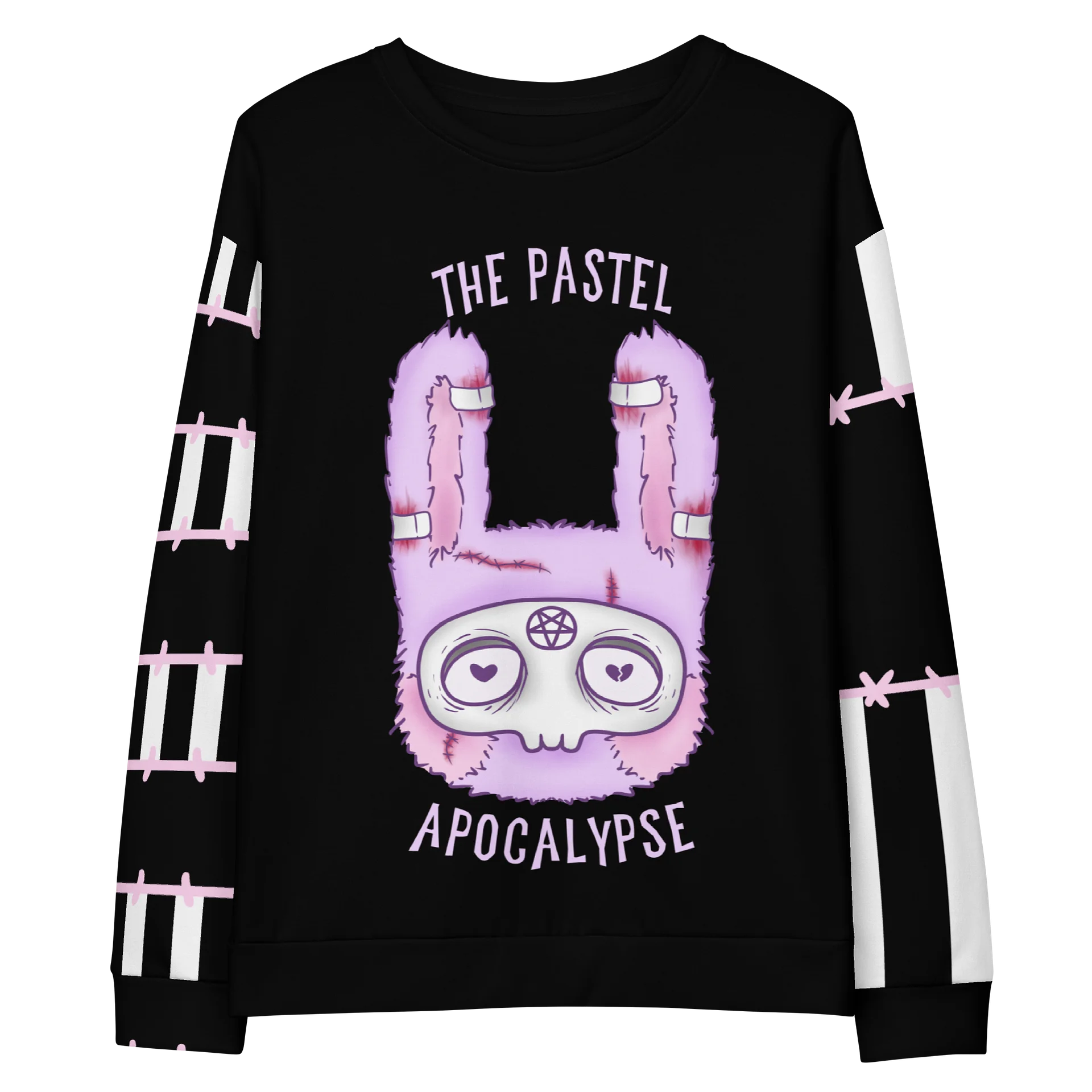 The Pastel Apocalypse Fuzzy Skull Sweatshirt product image (2)