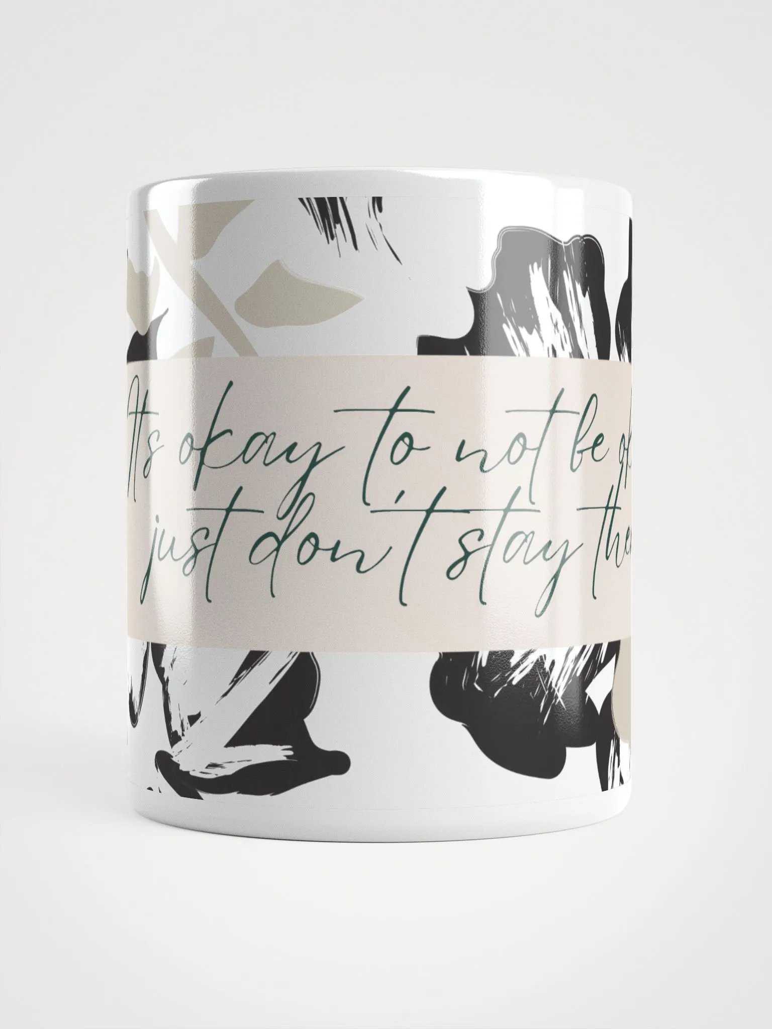 Floral Affirmation White Glossy Mug product image (1)